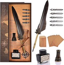 Kalligraphie Set Vintage Feder Dip Quill Pen Writing Ink Kit