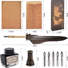 Vintage Kalligraphie Feder Set mit Ink, Schreibfeder