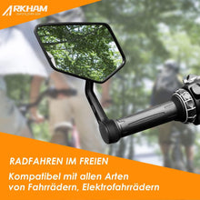 Arkham Fahrradspiegel HD Echtglas Extra Groß klappbar Links