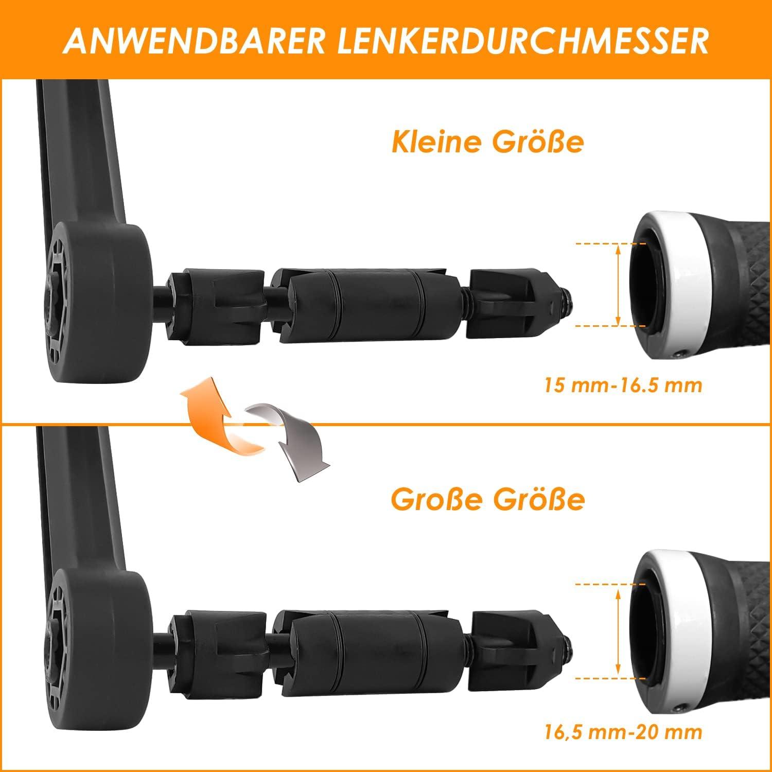 Fahrradspiegel Echtglas HD Große Spiegelfläche für Lenker