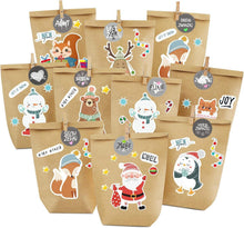 Adventskalender zum Selbstbefüllen Weihnachtstüten DIY Grau