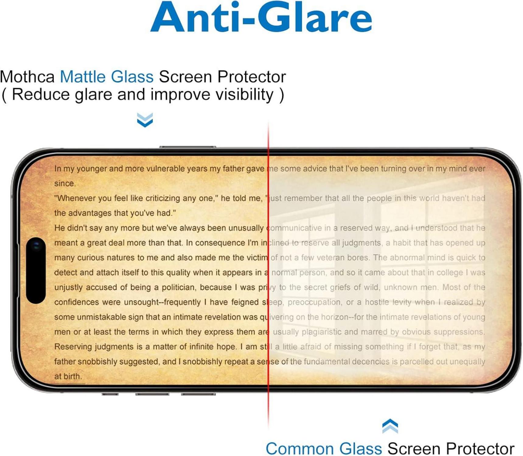 Panzer Matt Glas für iPhone 14 Pro 6,1 Zoll Display Schutzfolie