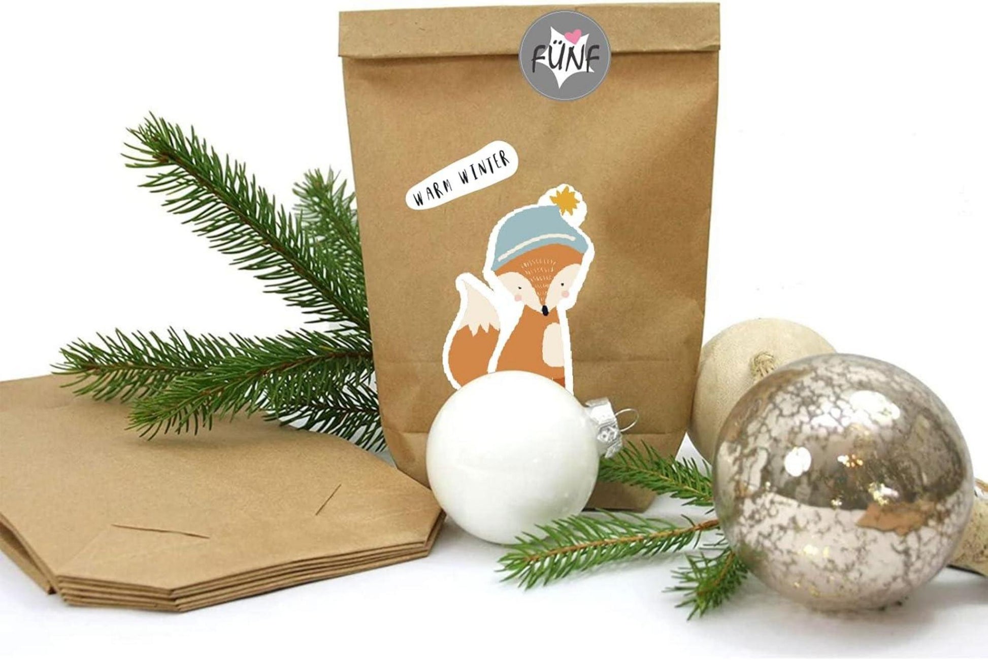DIY Adventskalender zum Selbstbefüllen Weihnachtstüten Set
