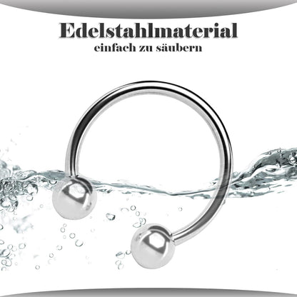 Edelstahl Penisringe Set 9in1 Ejakulation verzögern lange Erektion