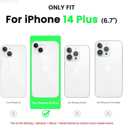 ORNARTO Silikon Flüssig Hülle iPhone 14 Plus 6,7 Zoll 2022