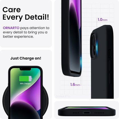 iPhone 14 Plus Hülle 6,7 Zoll, Flüssig Silikon Case Voller Schutz