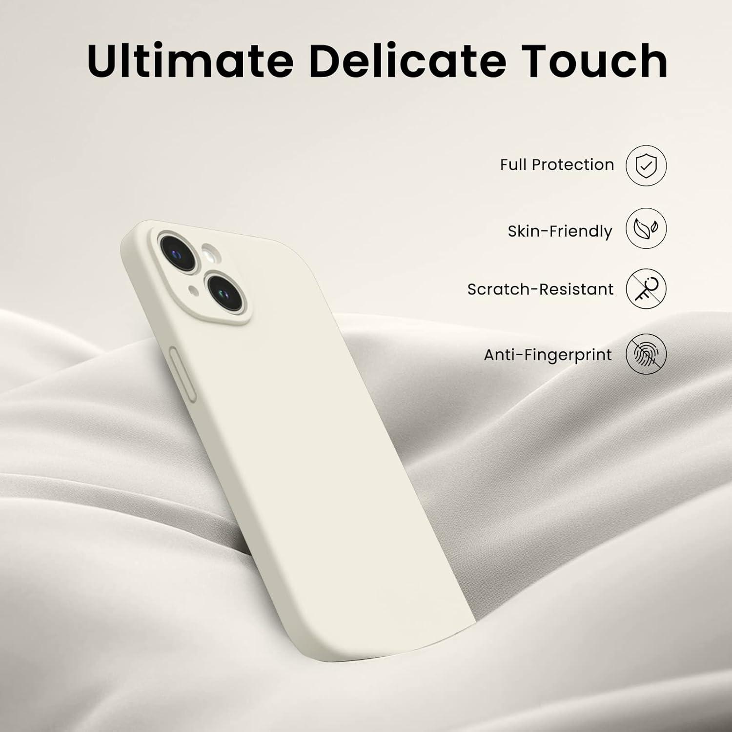 iPhone 14 Plus Hülle 6,7 Zoll mit Screen Schutzfolie Silikon Gel Case