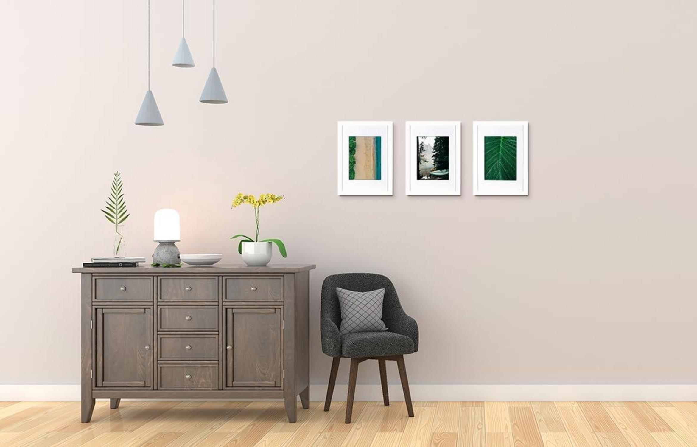 Weißer Bilderrahmen Set DIN A4 21x30 cm, Passepartout Rahmen