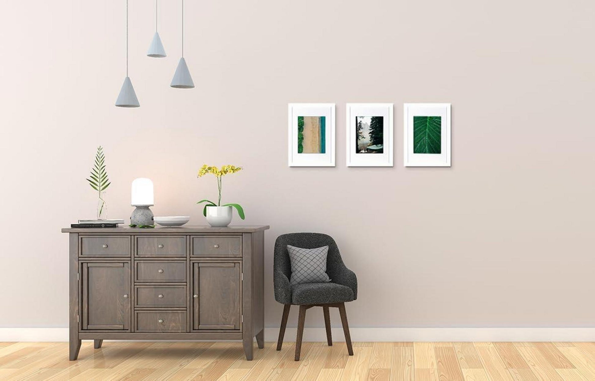 Weißer Bilderrahmen Set DIN A4 21x30 cm, Passepartout Rahmen