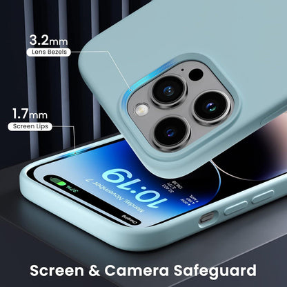 Magnetische iPhone 14 Pro Max Hülle 6,7 Zoll 2022 Silikon Schutzhülle Mintgrün