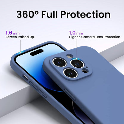 ORNARTO iPhone 14 Pro Max Hülle 6,7 Zoll 2022 - Blau mit Schutzfolien