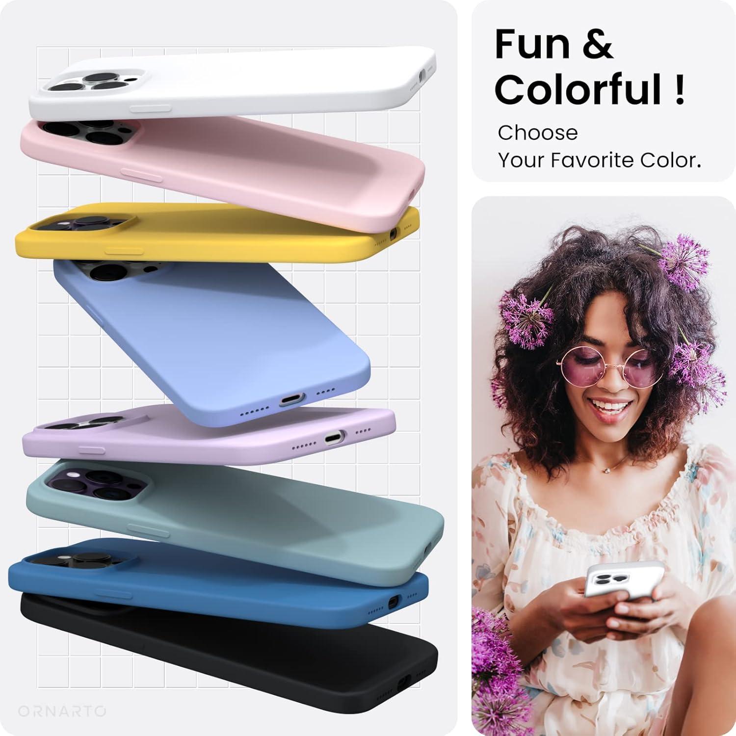 ORNARTO iPhone 14 Pro Max Hülle 6,7 Zoll 2022 Silikon Case
