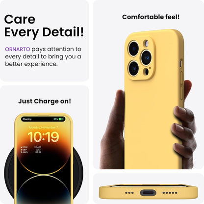 iPhone 14 Pro Max Hülle 6,7 Zoll 2022 Gelb mit Schutzfolien