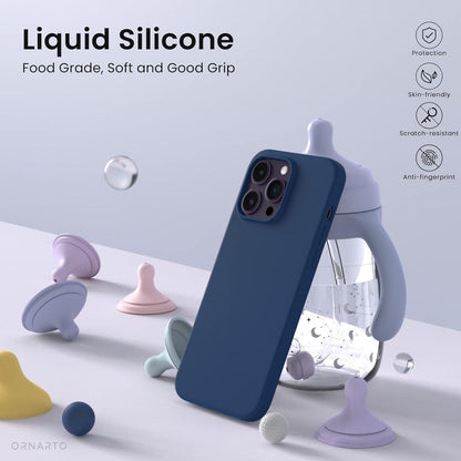 Silikon Handyhülle iPhone 14 Pro Hülle 6,1 Zoll 2022 Flüssig Schutz
