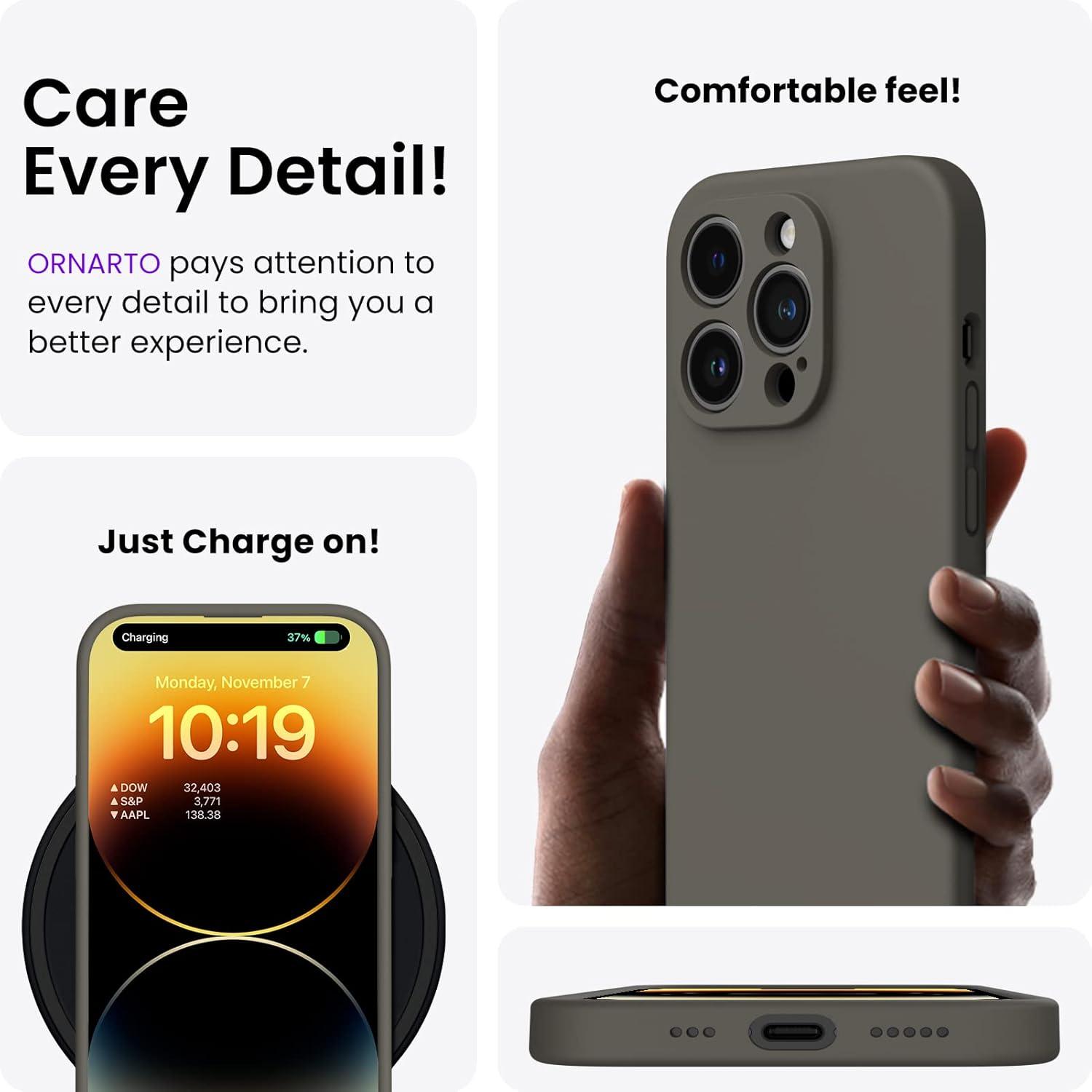 iPhone 14 Pro Max Hülle 6,7 Zoll 2022 mit Screen Schutzfolien - Dunkelbraun