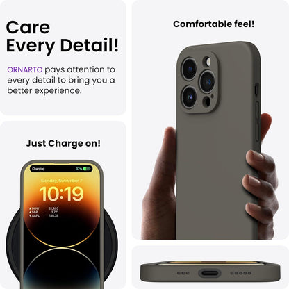 iPhone 14 Pro Max Hülle 6,7 Zoll 2022 mit Screen Schutzfolien - Dunkelbraun