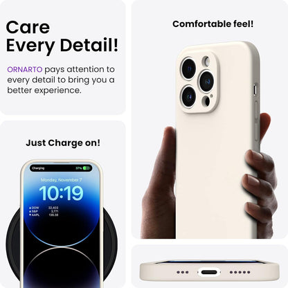 iPhone 14 Pro Max Hülle 6,7 Zoll 2022 mit 2 Schutzfolien Silikon Case Rundumschutz