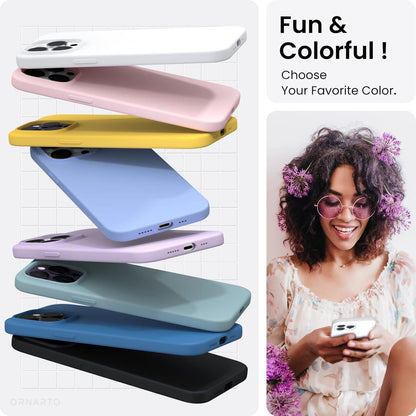 ORNARTO iPhone 14 Pro Hülle 6,1 Zoll Silikon Case Flüssig