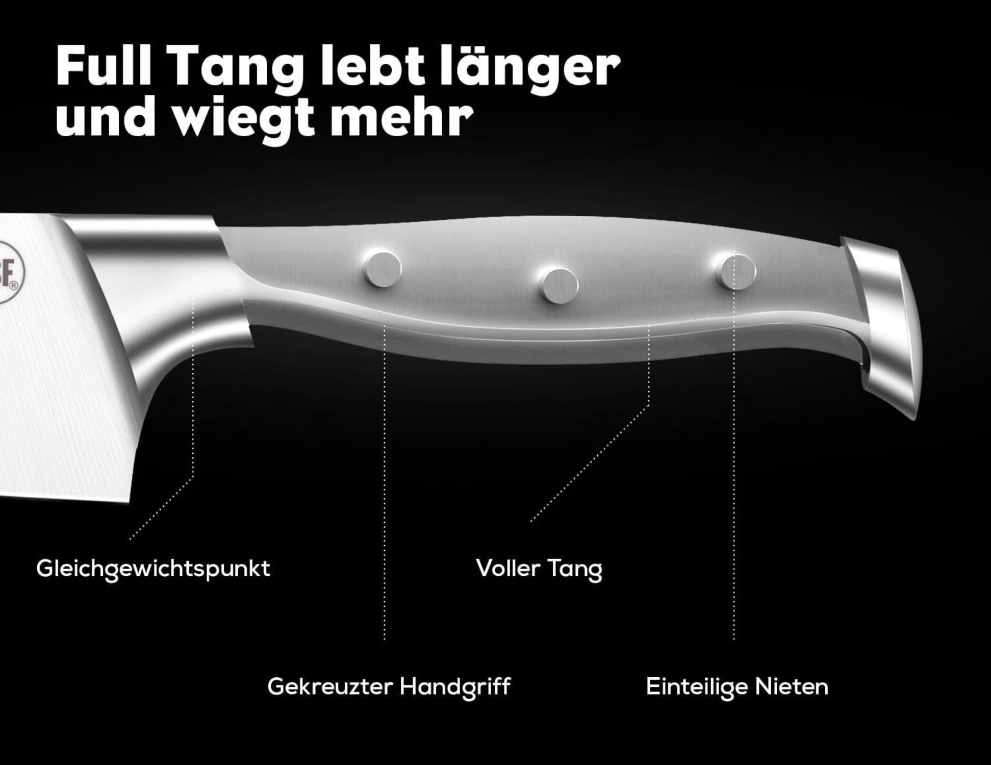 Küchenmesser-Set mit Block NSF-zertifizierter deutscher Edelstahl