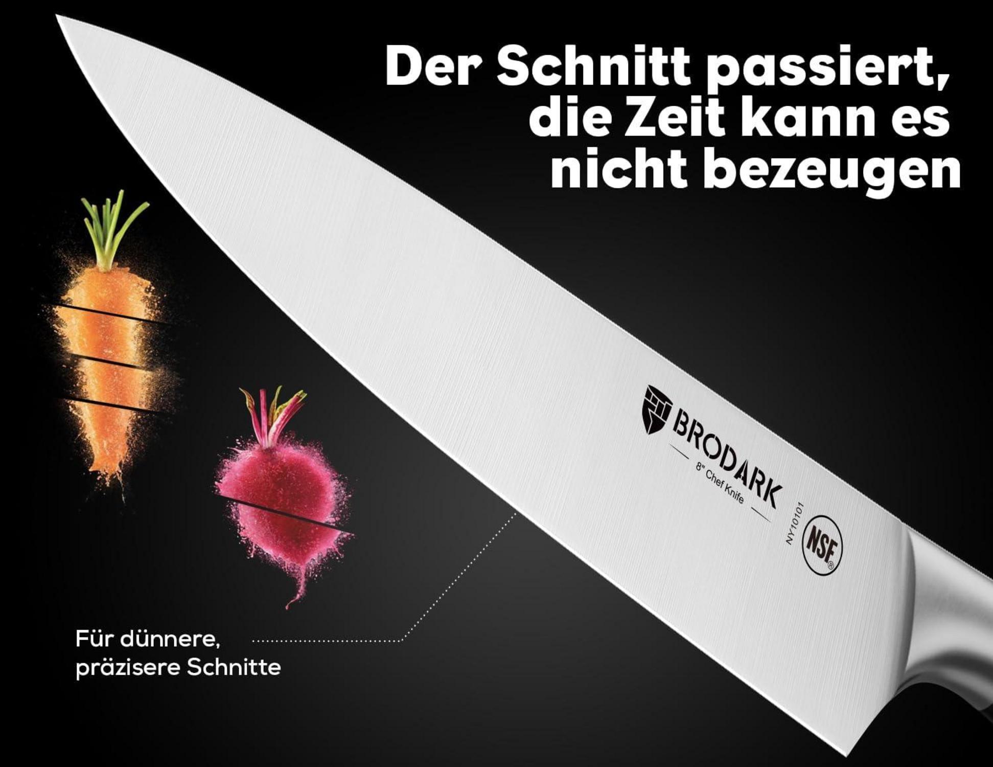 Küchenmesser-Set mit Block und NSF-zertifiziertem deutschem Edelstahl