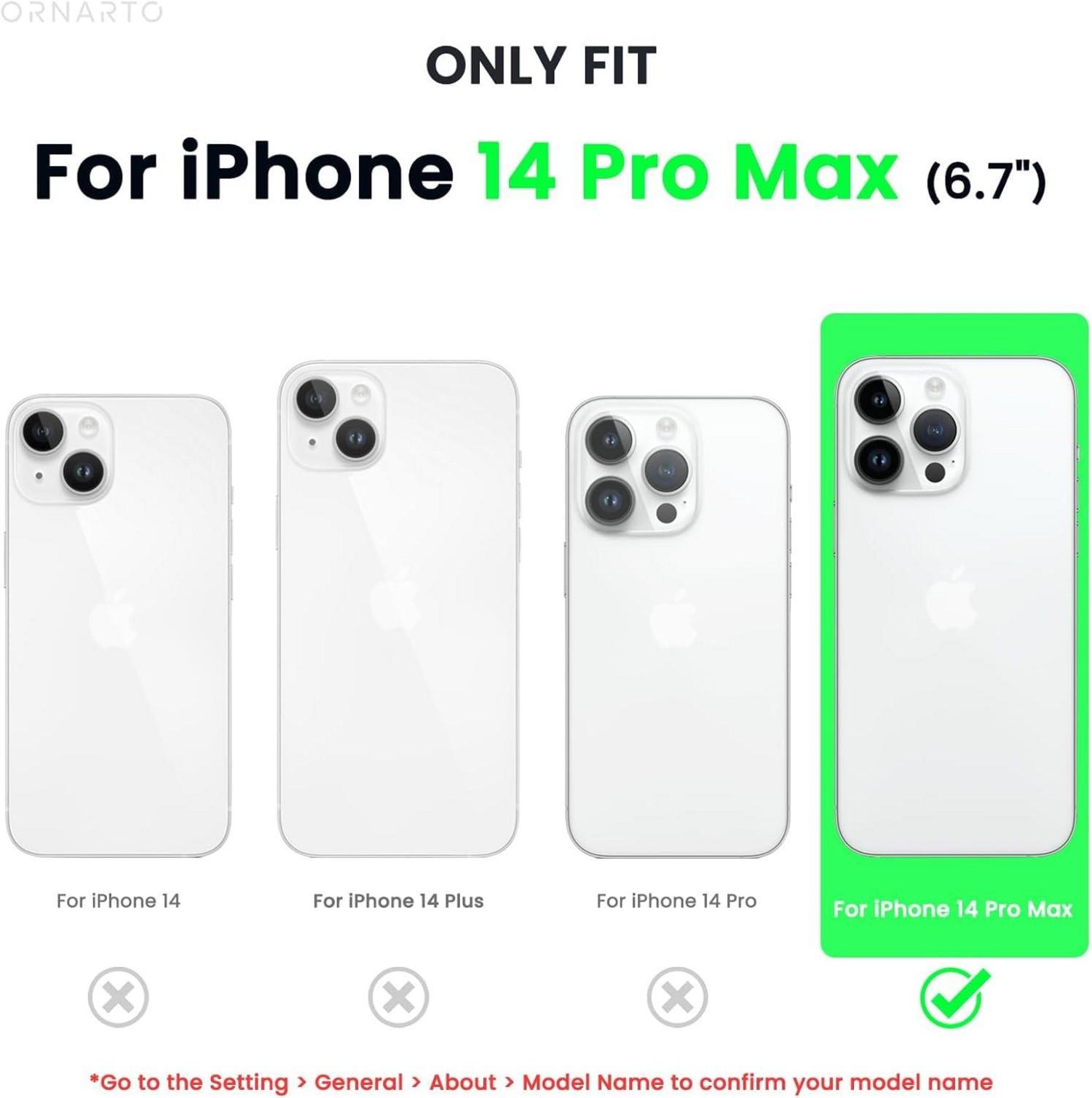 ORNARTO iPhone 14 Pro Max Hülle 6,7 Zoll 2022 Magnetisch