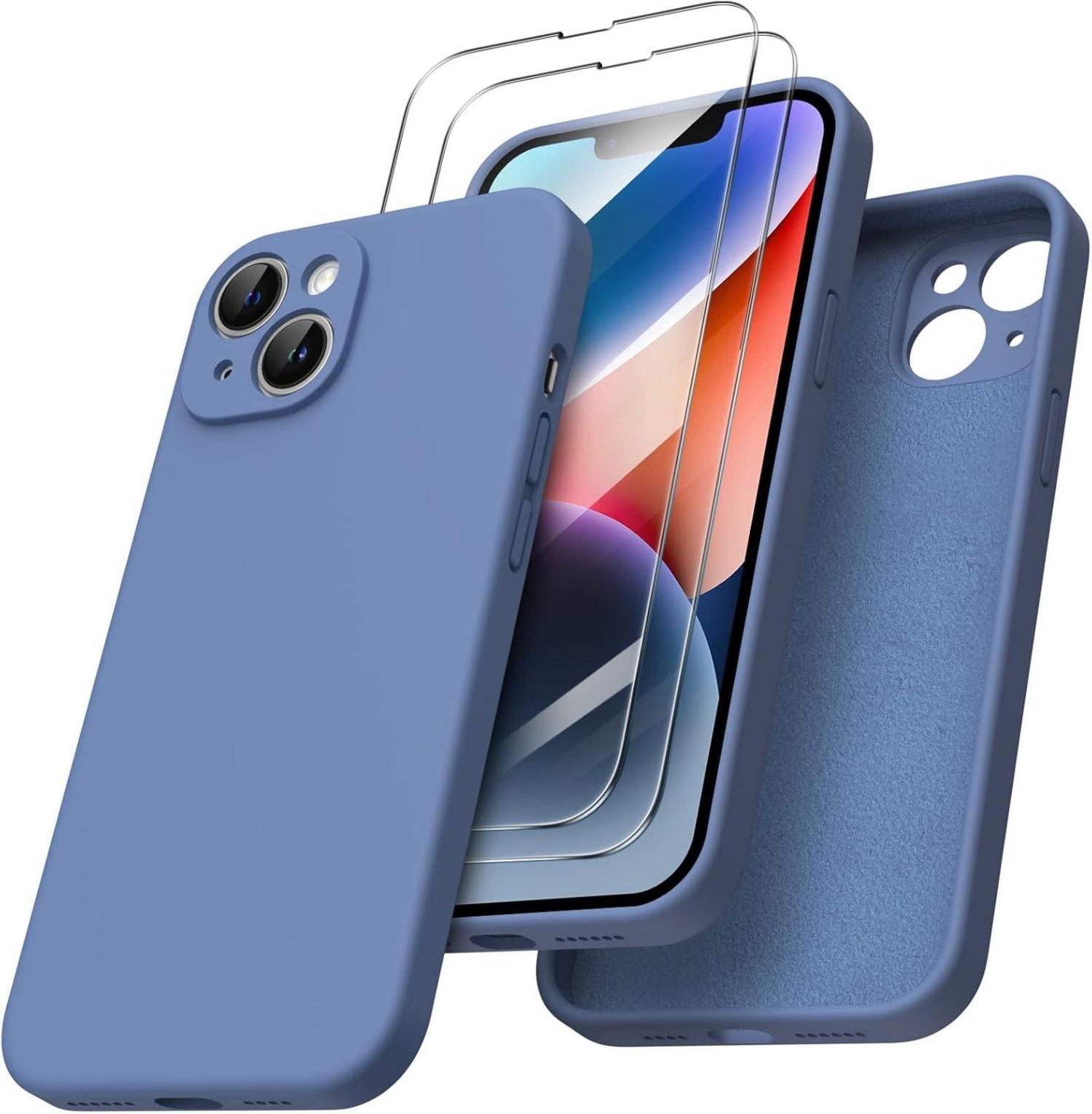 iPhone 14 Plus Hülle 6,7 Zoll 2022 2 Screen Schutzfolien Flüssigem