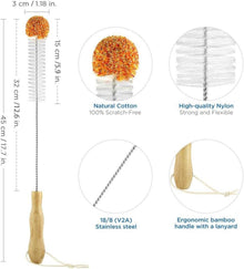 Flaschenbürste 45cm Kratzfreie Glasbürste mit weicher