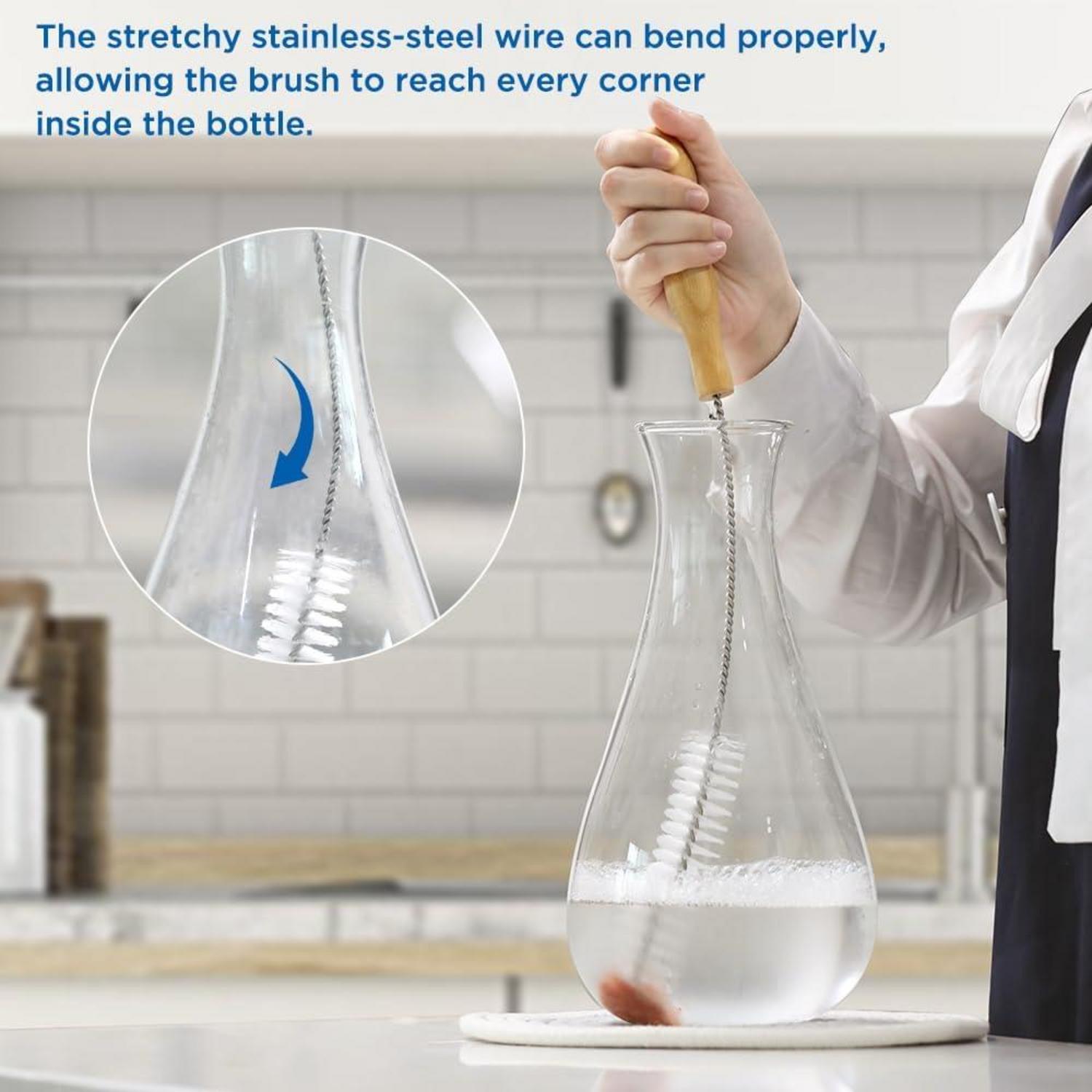 Flaschenbürste 45cm Kratzfreie Reinigungsbürste Glasbürste Vegan