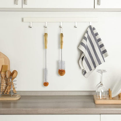 Flaschenbürste 45cm kratzfrei weiche Plüschbommel Glasbürste für Reinigung SodaStream Vasen Karaffen-Trinkflasche