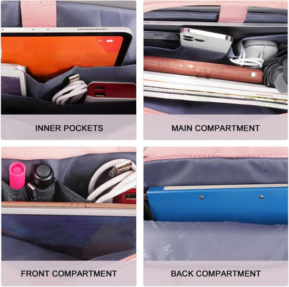 MATEIN Handtasche Damen 17,3 Zoll Rosa Laptoptasche Bürotasche Umhängetasche