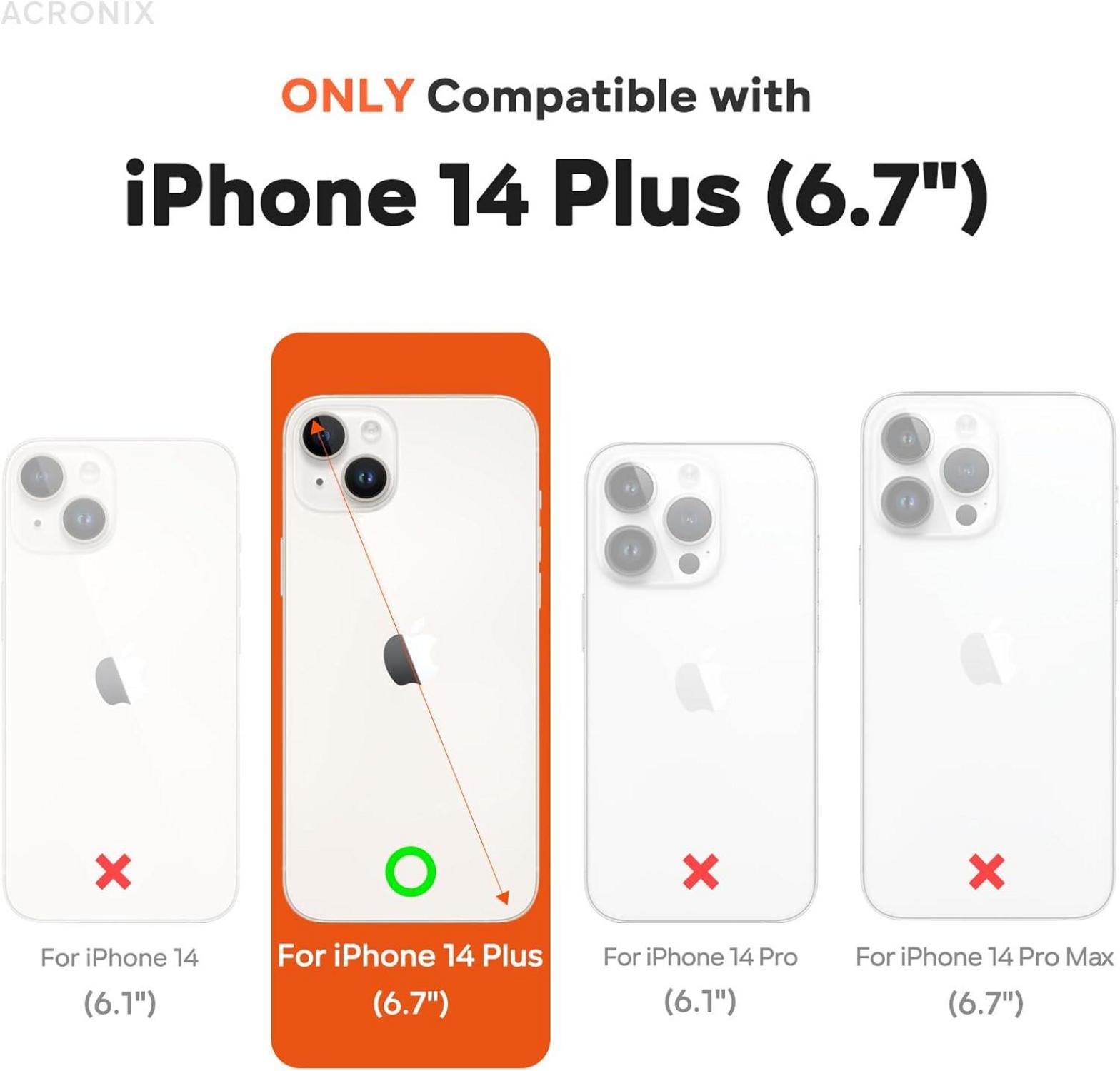 iPhone 14 Plus Hülle mit Panzerglas Schutzfolie