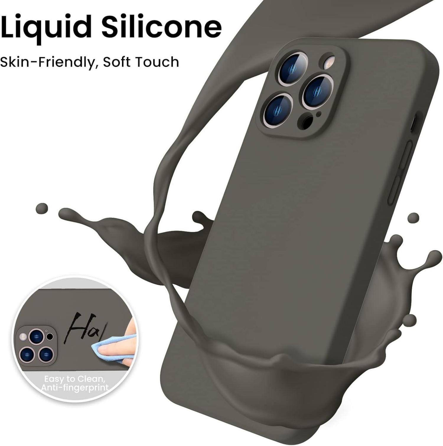 ACRONIX iPhone 14 Pro Max Hülle Panzerglas 360° stoßfest-Dunkelbraun