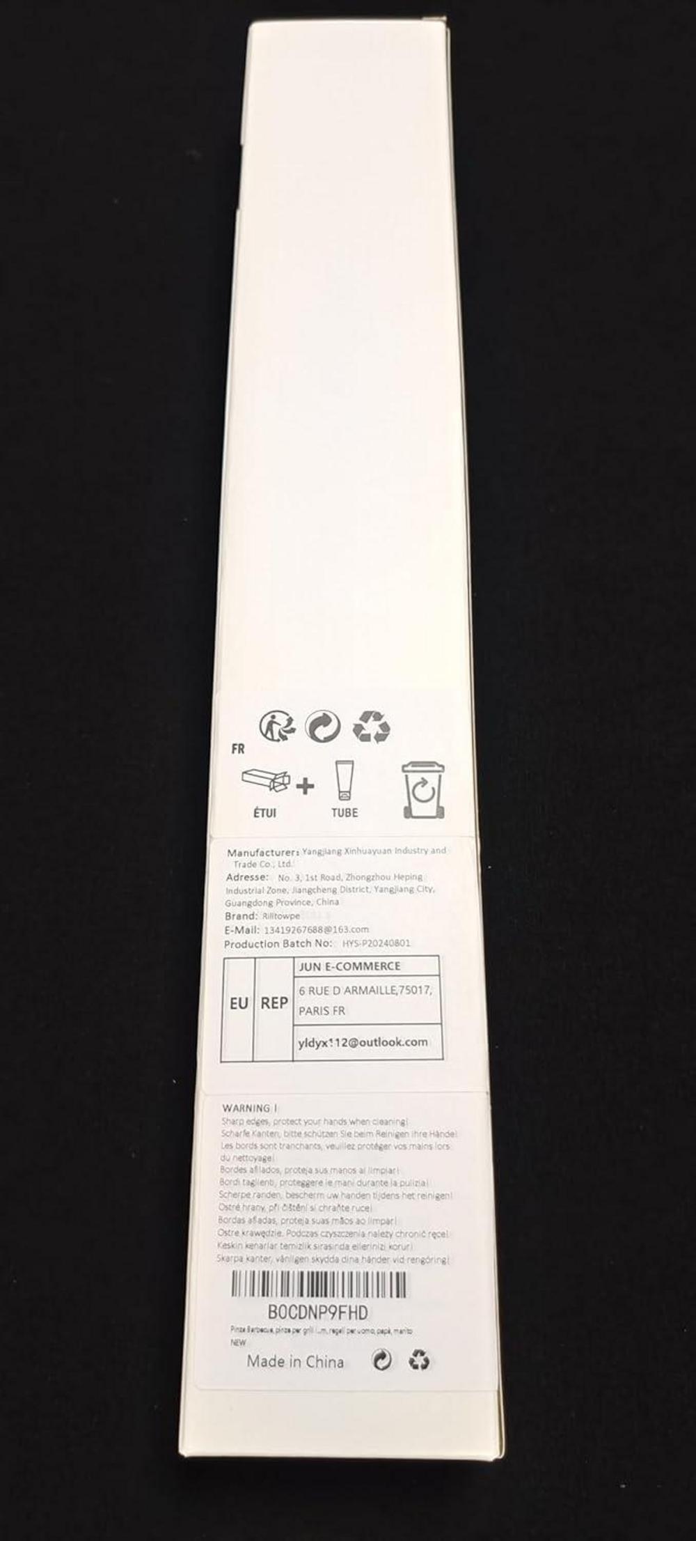 Grillzange Edelstahl mit Holz Griff 43cm - Geschenk für Männer, Papa, Ehemann