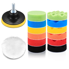 15 Stk Auto Polierschwamm Set Polierpads Polieraufsatz Auto Polieren