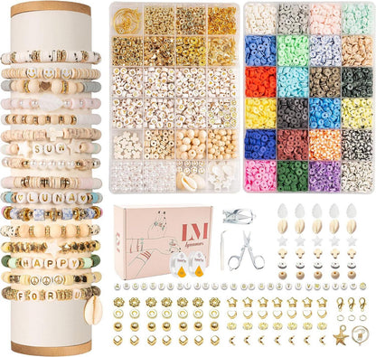 DIY Perlen Set für Armbänder mit Buchstaben, Schmuckherstellung Kit