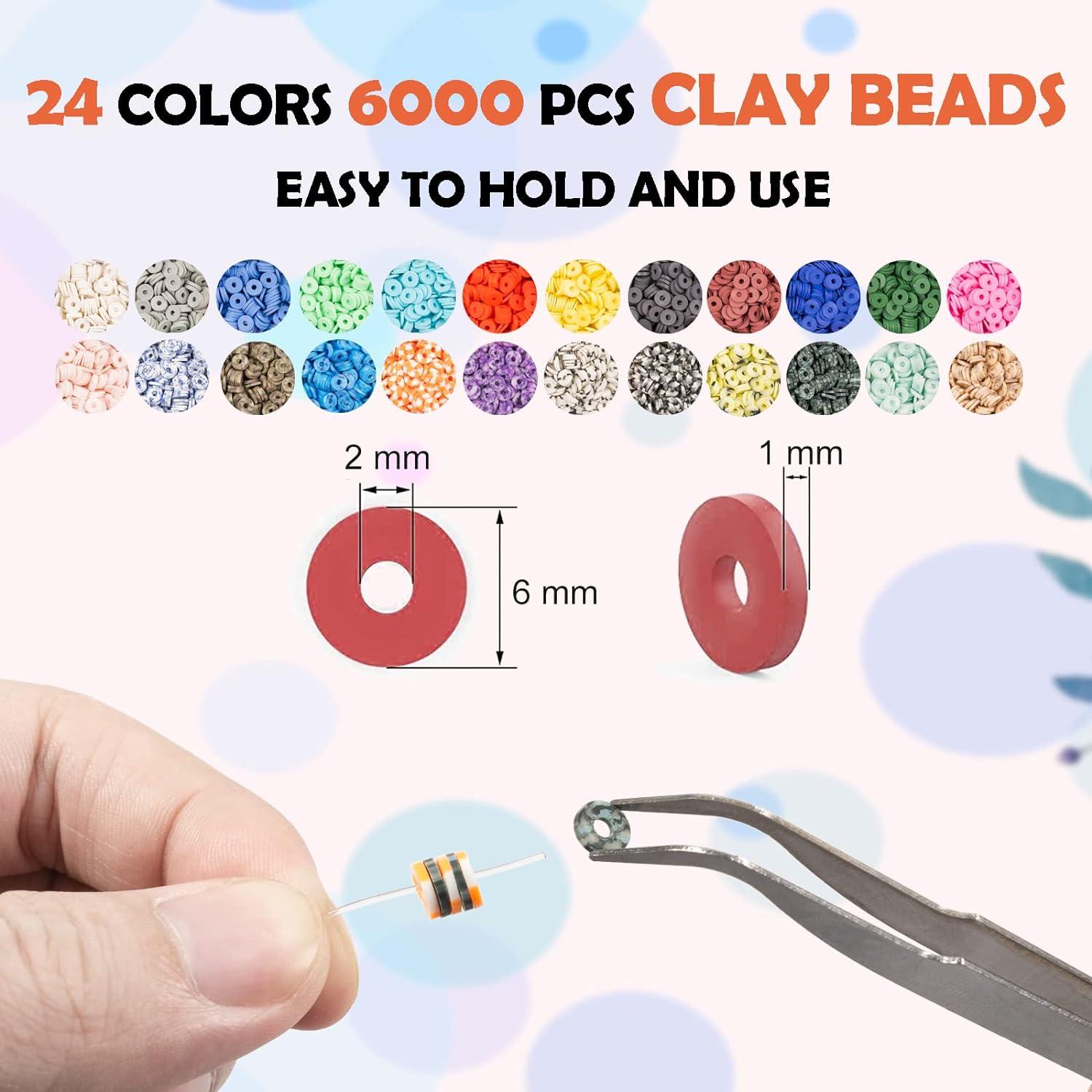 Lynnmos 8000+ Perlen Set Polymer Clay Armband Halskette DIY