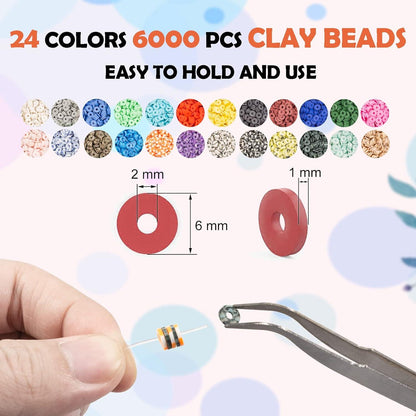 Lynnmos 8000+ Perlen Set Polymer Clay Armband Halskette DIY