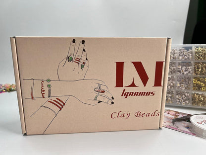 Lynnmos Perlen Set 8000+ Stück 6mm Polymer Clay für DIY Armbänder Halsketten