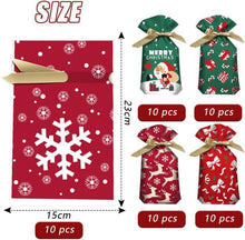 RUHM 50 Weihnachtsbonbontüten Kordelzug Weihnachtstüten