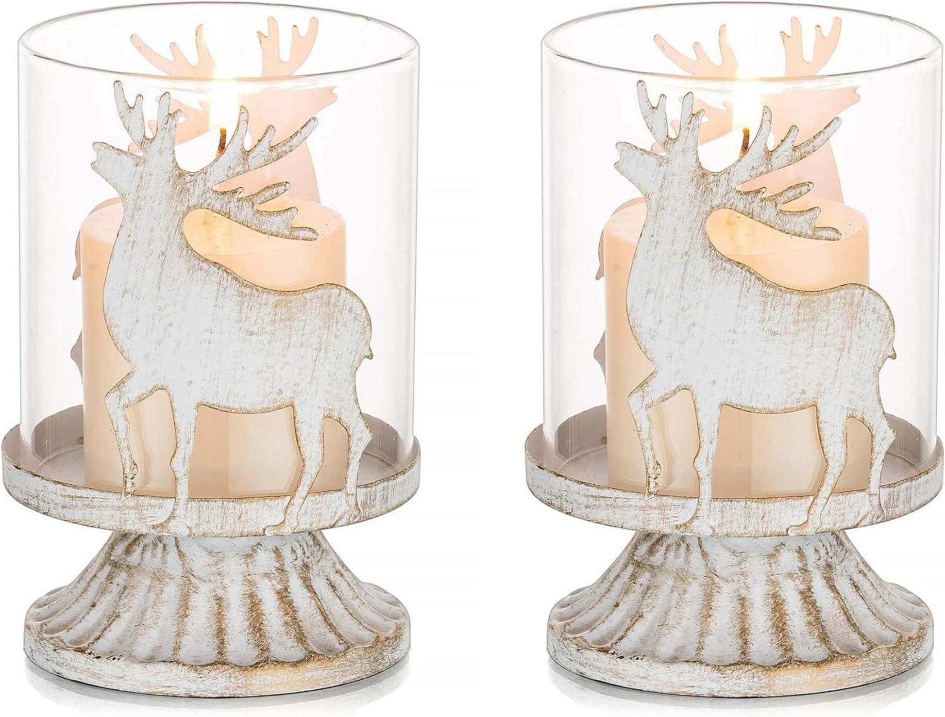Weihnachten Kerzenhalter Rentier Windlichter Set Hirsch Vintage