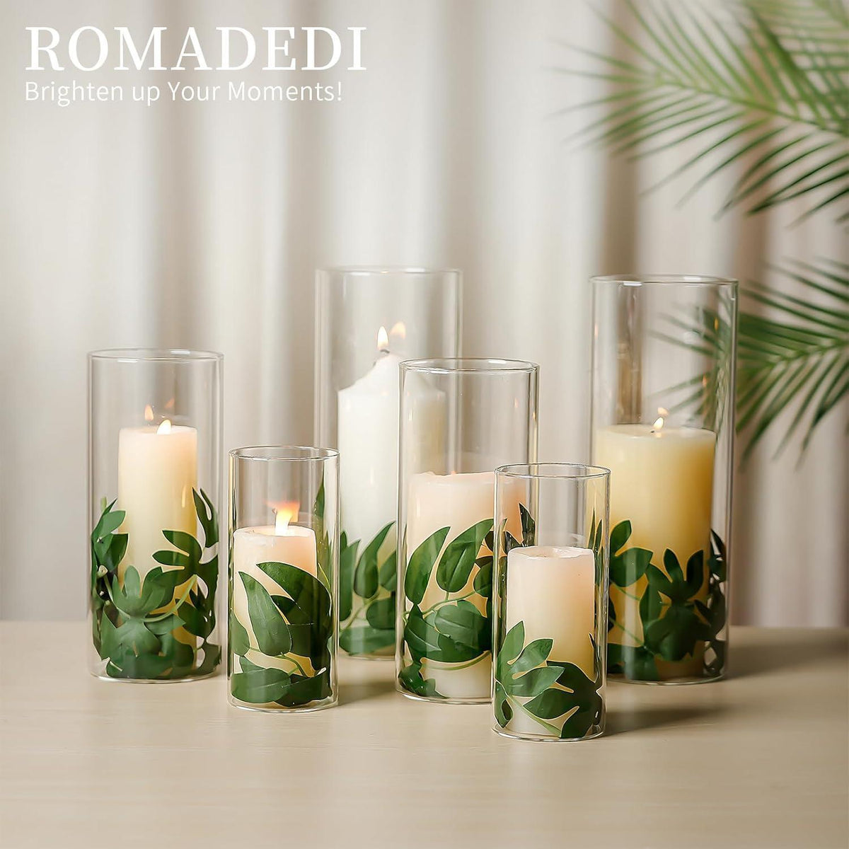 Windlichter Glas 30er Set, 3 Größen, für Kerzen & Blumen