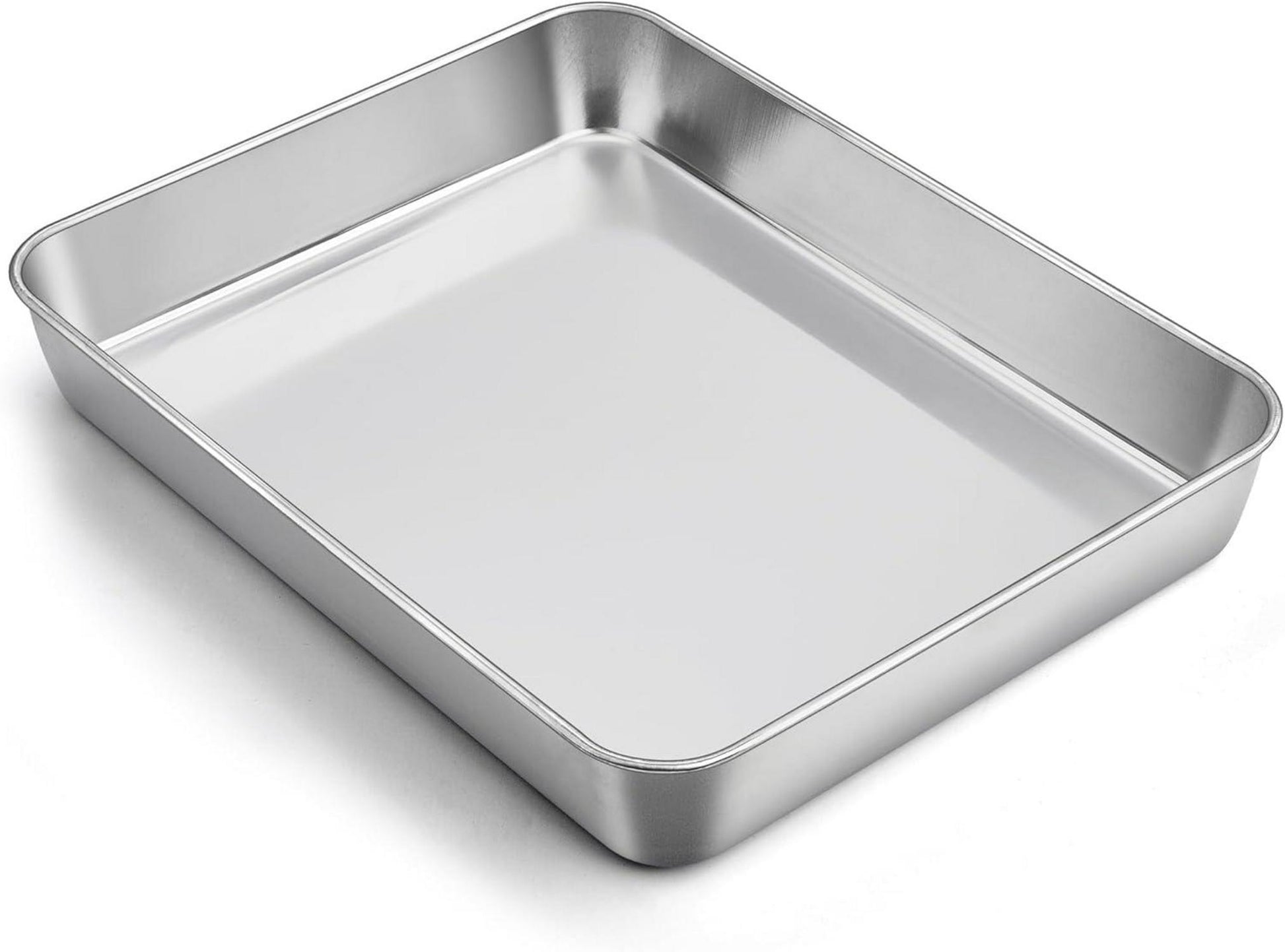 TEAMFAR Edelstahl Backblech Rechteckig 31,6x24,7x4,8cm - Tiefes