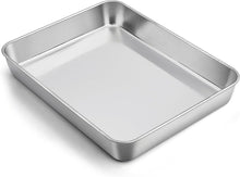 TEAMFAR Edelstahl Backblech Rechteckig 31,6x24,7x4,8cm - Tiefes