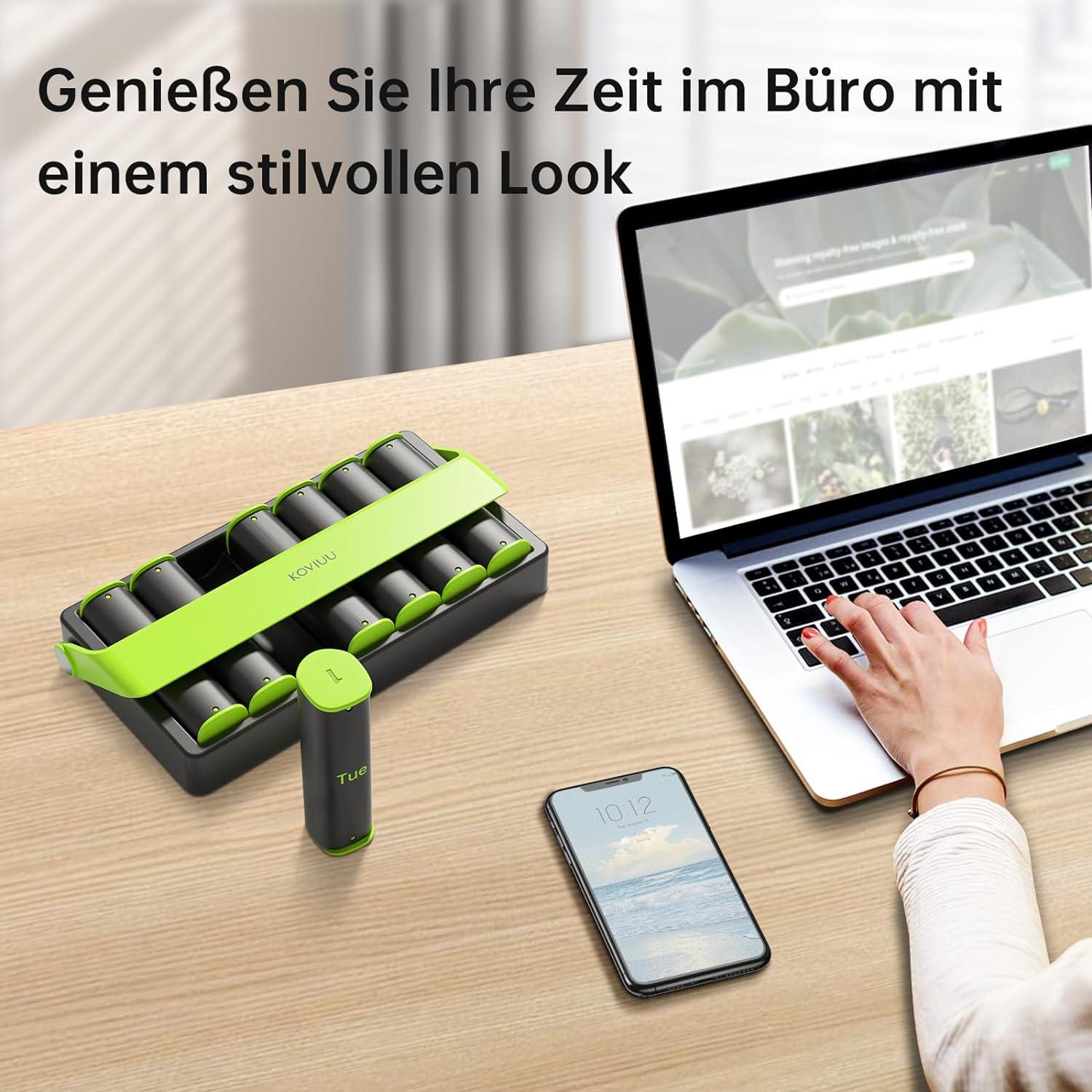 Tablettenbox 7 Tage Morgen Abend Pillendose 2 Fächer Medikamentenbox