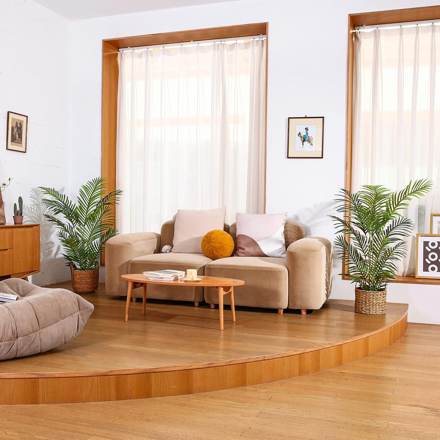 Künstliche Majestät Palmenpflanze 1,2 m 2er Set für drinnen und