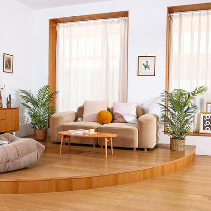 Künstliche Majestät Palmenpflanze 1,2 m 2er Set für drinnen und