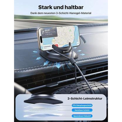 Auto Handyhalterung Armaturenbrett Schwarz für iPhone