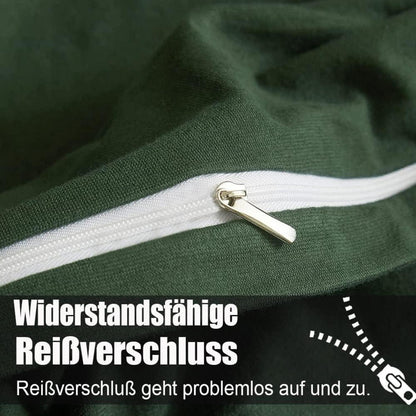 Bettwäsche Set 200x200 Grün Mikrofaser bügelfrei Kissenbezug 80x80 2er