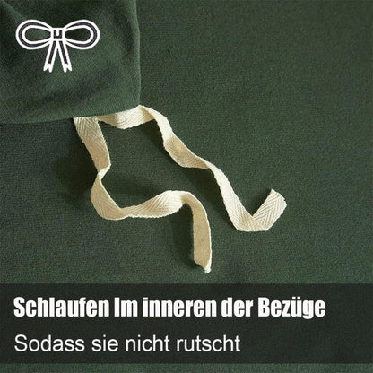 Bettwäsche 200x200 Grün Mikrofaser Set 80x80 cm Kissenbezug 2er Set