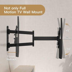 TV Wandhalterung Schwenkbar 710mm langer Arm bis 45kg Ecke TV
